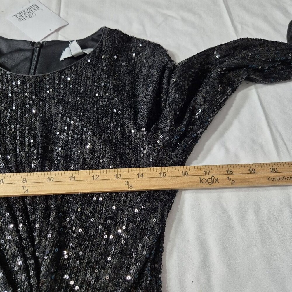 Bell Badgley Mischka Dress Women's Size 2 Sequin Sheath Dress Long sleeve (47) - Picture 6 of 11